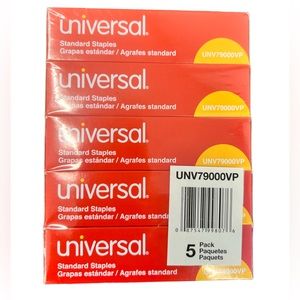 Universal Standard Staples (5 Boxes, 5,000 Staples per box)